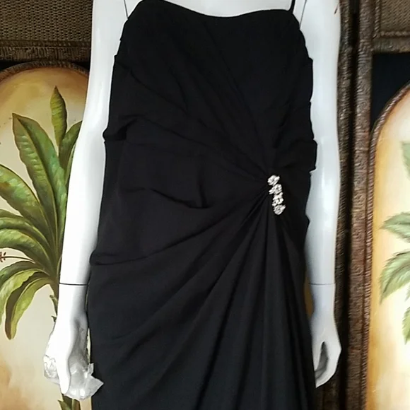 Davids Bridal Formal black dress - Picture 5 of 8